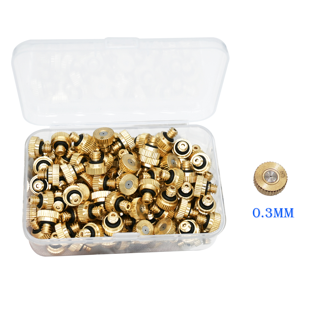 Brass Irrigation Thread Mist Nozzle Low Pressure Misting Sprayer Water Nozzle UNC10-24 for Dust Control Outdoor Cooling System: Red