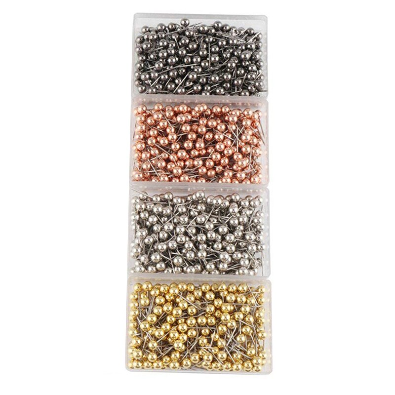 100/200 pièces tête de boule broches punaises multicolore broche à coudre pratique couture décoration épingles bricolage artisanat ornement couture outil