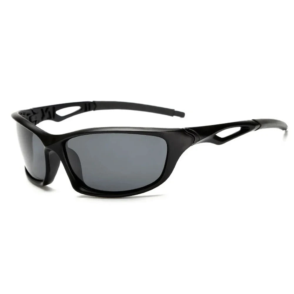 2025 Gepolariseerde Zonnebril Mannen Vierkante Sport Zonnebril voor Mannen Rijden Vissen Zwart Frame Goggle UV400: YELLOW