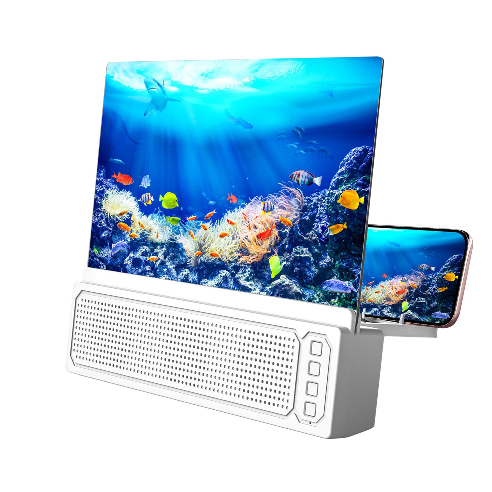 12 Inch Universal 3D Mobile Phone Screen Magnifier Bluetooth Stereo Speaker HD Video Amplifier Smartphone Phone Screen Amplifier