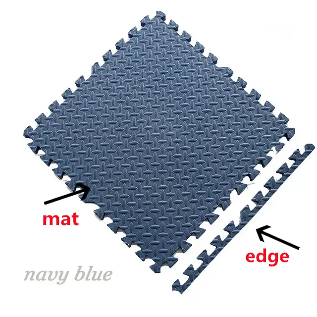 4Pcs Verdikking Mat Voor Kids Kinderen Schuim Vloer Kinderen Stiksels Kruipen Klimmen Thuis Slaapkamer Woonkamer Tatami Spelen mat: navy blue