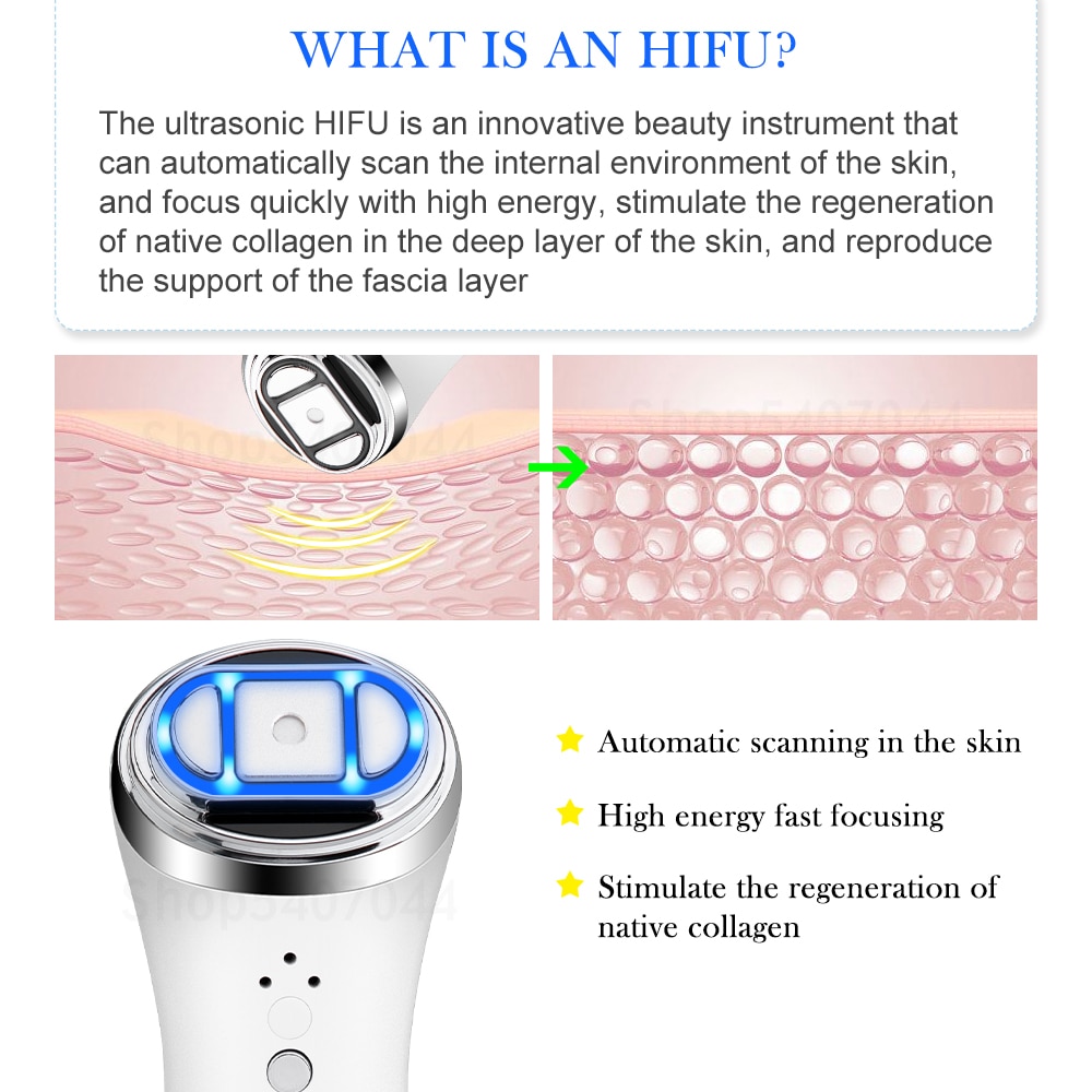 Ultrasonic Mini HIFU RF Radio Frequency Massager For Face Anti Wrinkle Facial Lifting Machine Skin Tightening Beauty Devices
