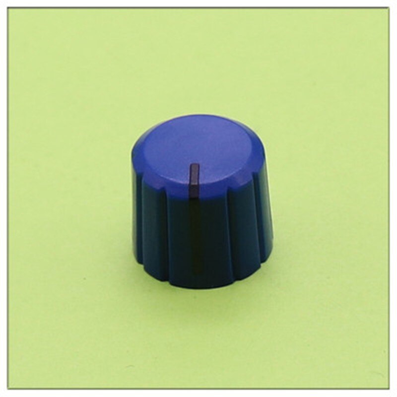 10 pieces 15MM*13.5MM blue and black plastic knob WH148 flower shaft handle marked potentiometer knob