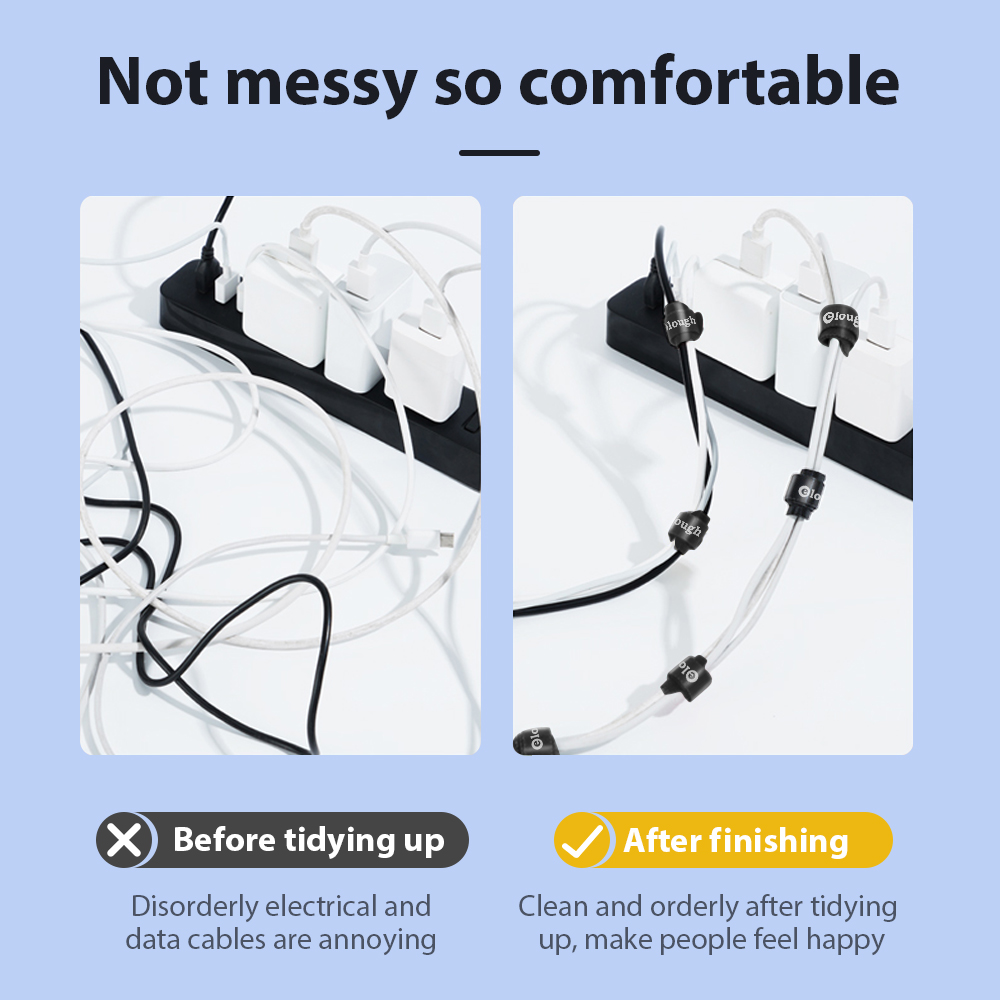 Elough USB Kabel Wickler Organizer Telefon Kabel Verwaltung Maus Computer Kopfhörer Draht Wickler Krawatten Wicklung Haken Schleife Feste Kabel