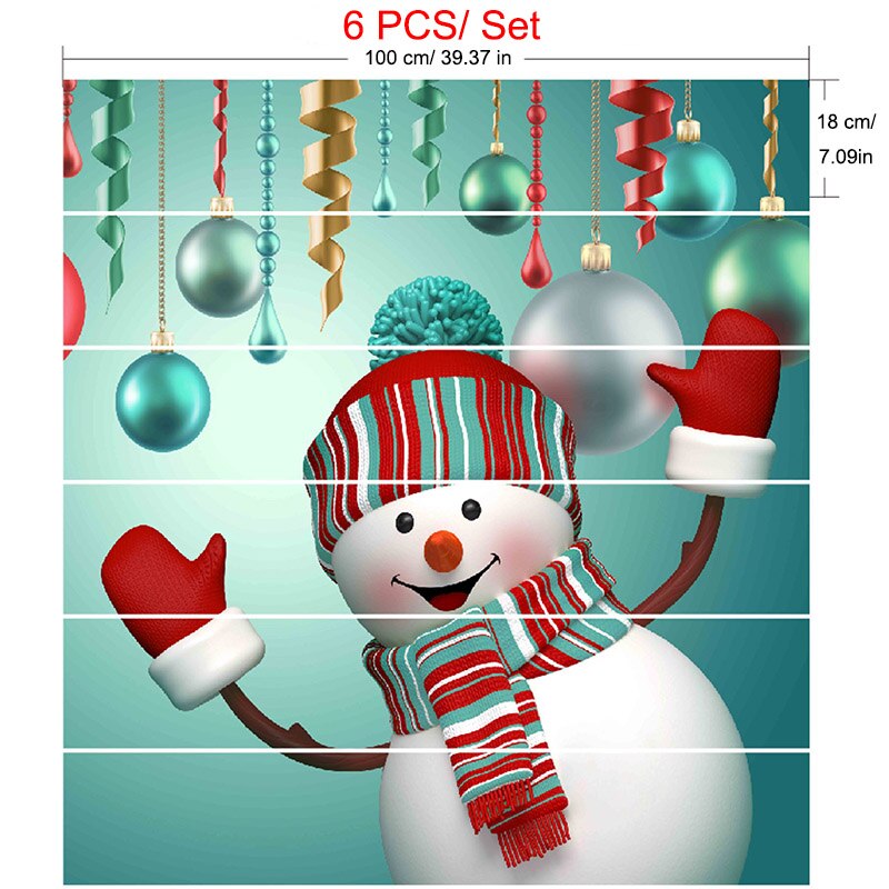 Estampilla para escalera de muñeco de nieve, pegatinas decorativas para escaleras, Feliz Navidad, autoadhesivo, pegatina 3D para pared, Mural, papel de pared, decoración del hogar: AG9163