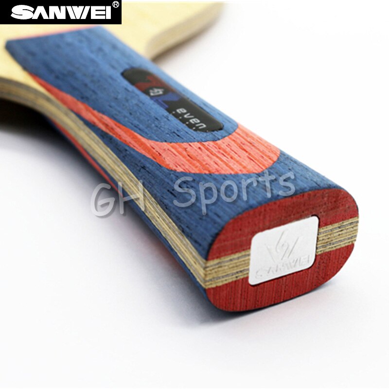 Sanwei hvid jævn (ved -1091)  bordtennis bladeracket ping pong bat padle