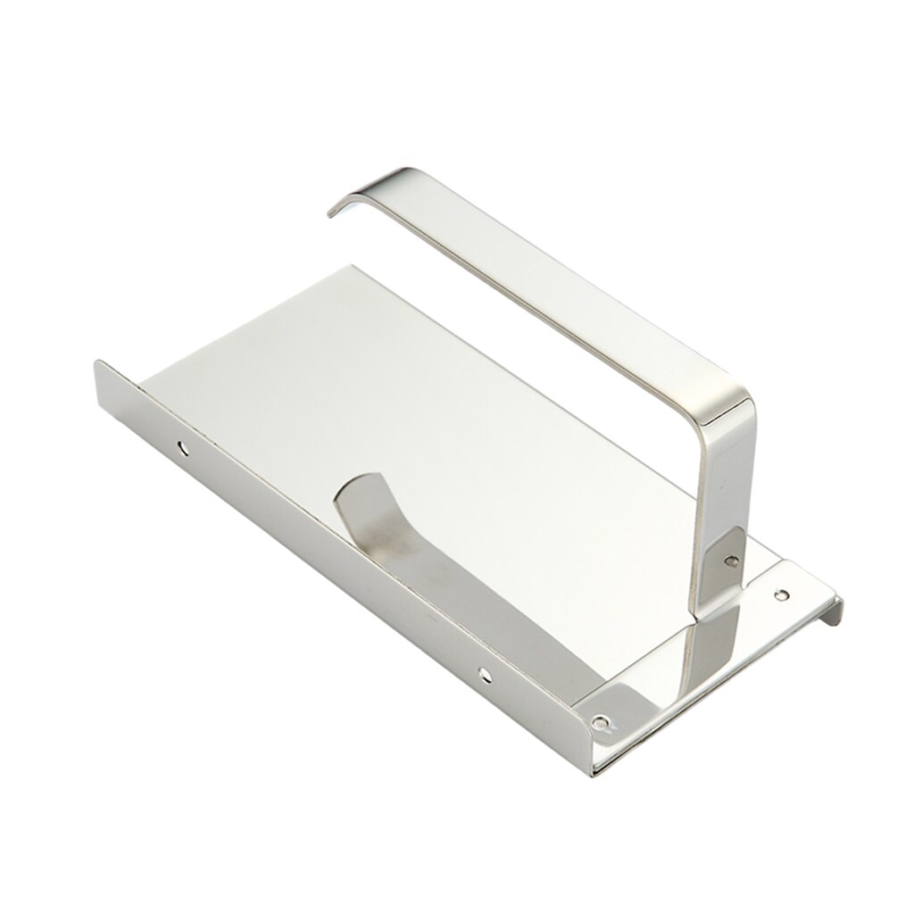 Soporte de papel higiénico de acabado cromado moderno con estante de almacenamiento para teléfono móvil de acero inoxidable montado en la pared