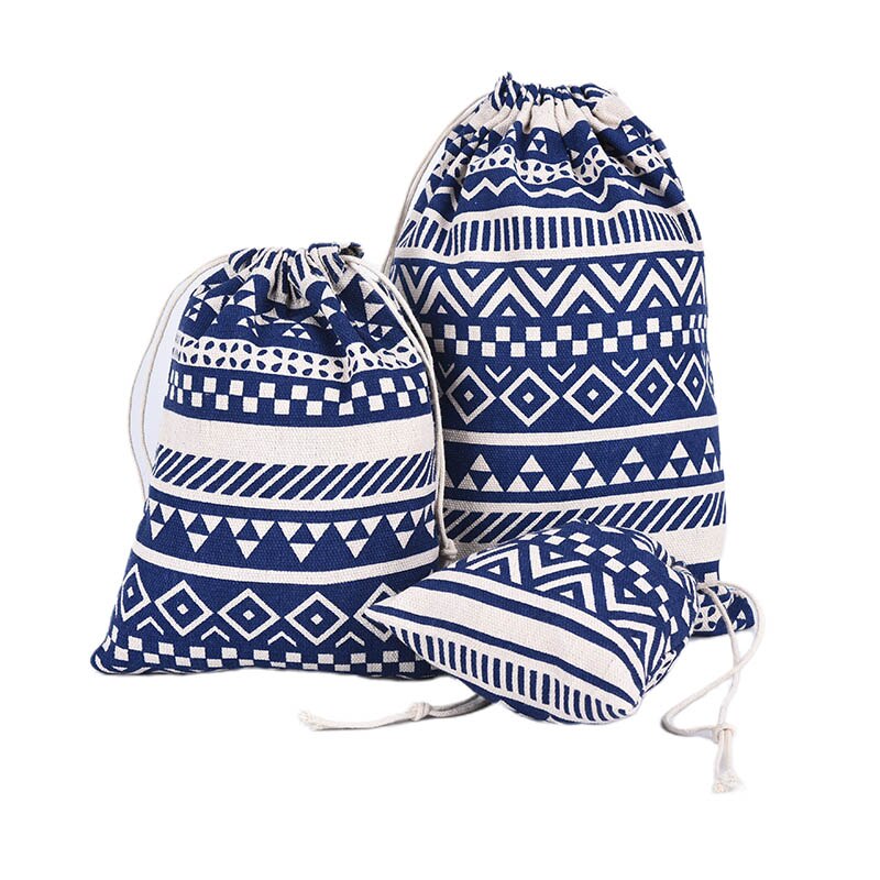 Dames canvas trekkoord rugzak vintage studenten school trekkoord tas meisjes tas reistassen