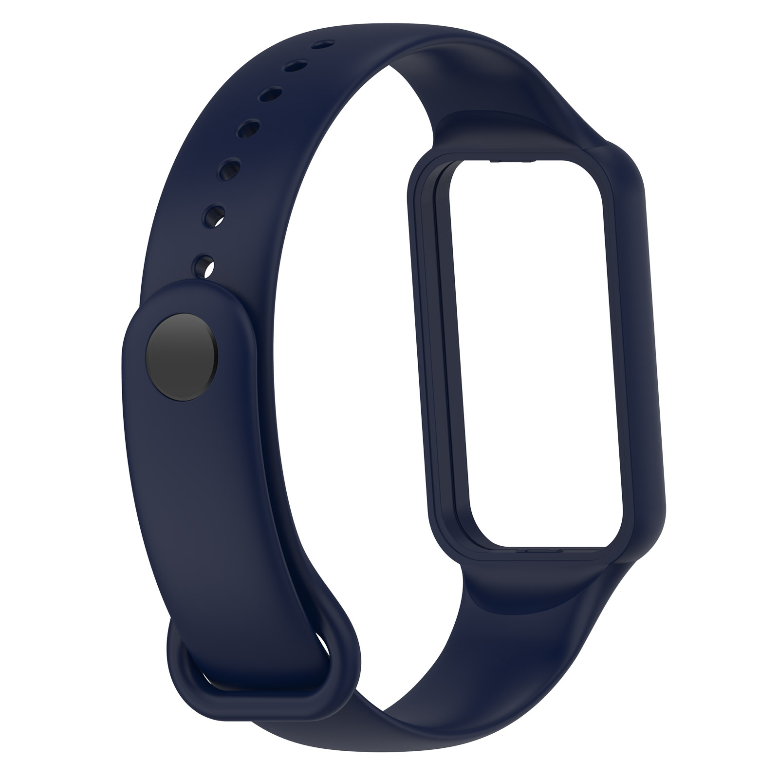 Correa para reloj Huami Amazfit Band 7, pulsera de silicona ajustable de un solo Color, repuesto de pulsera: White black