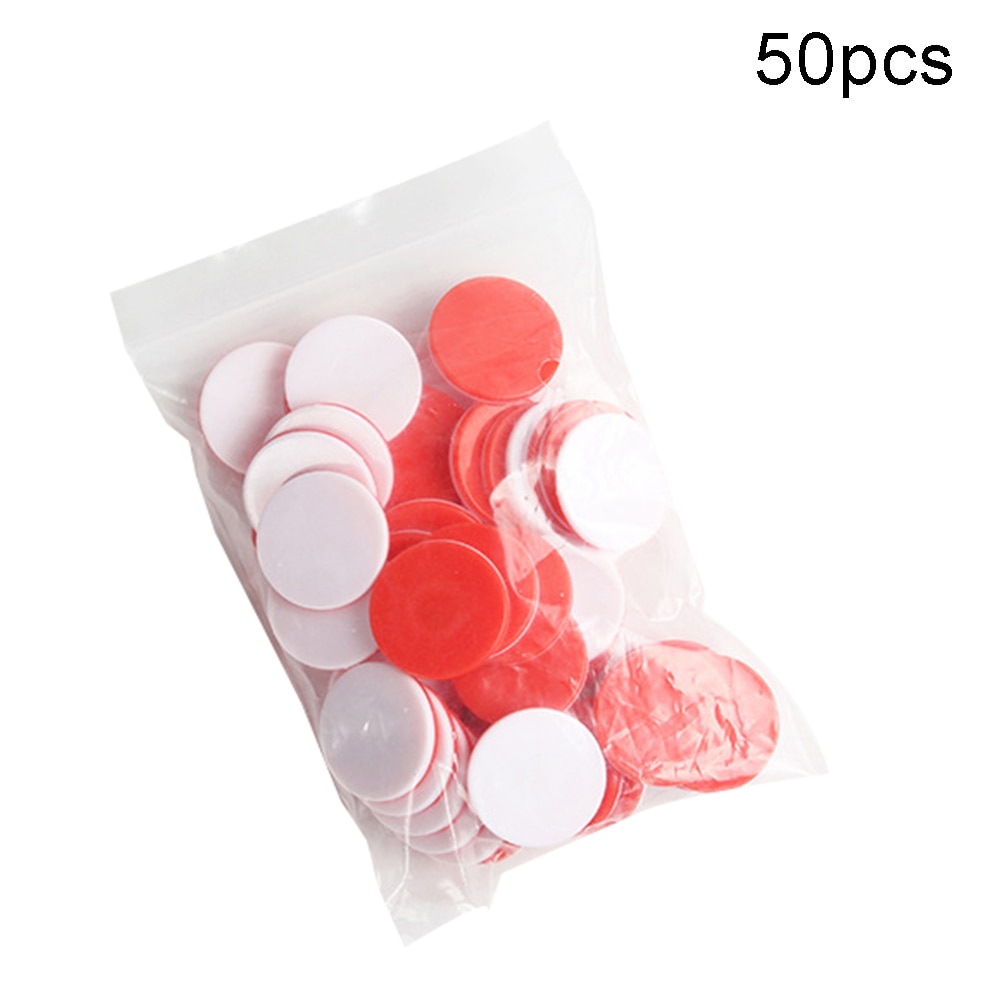 50 Stuks Dual Color Ronde Chips Tellen Aantallen Math Game Tellers Leermiddelen Leren Tellen Groepering Toevoeging Aftrekken: Red White