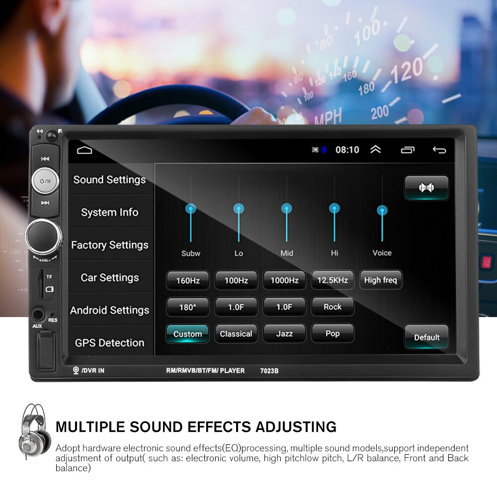 MP5 Car Multimedia Player - 7-inch Touch Screen - Bluetooth - FM Radio - Rear View Camera Input