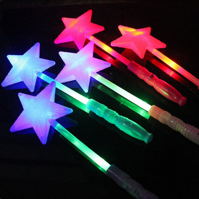 Juguetes con luz LED de estrellas, 3 modos de lujo, varita mágica de la estrella LED, barra luminosa parpadeante para , Navidad, juguetes luminosos de colores 1 Uds.