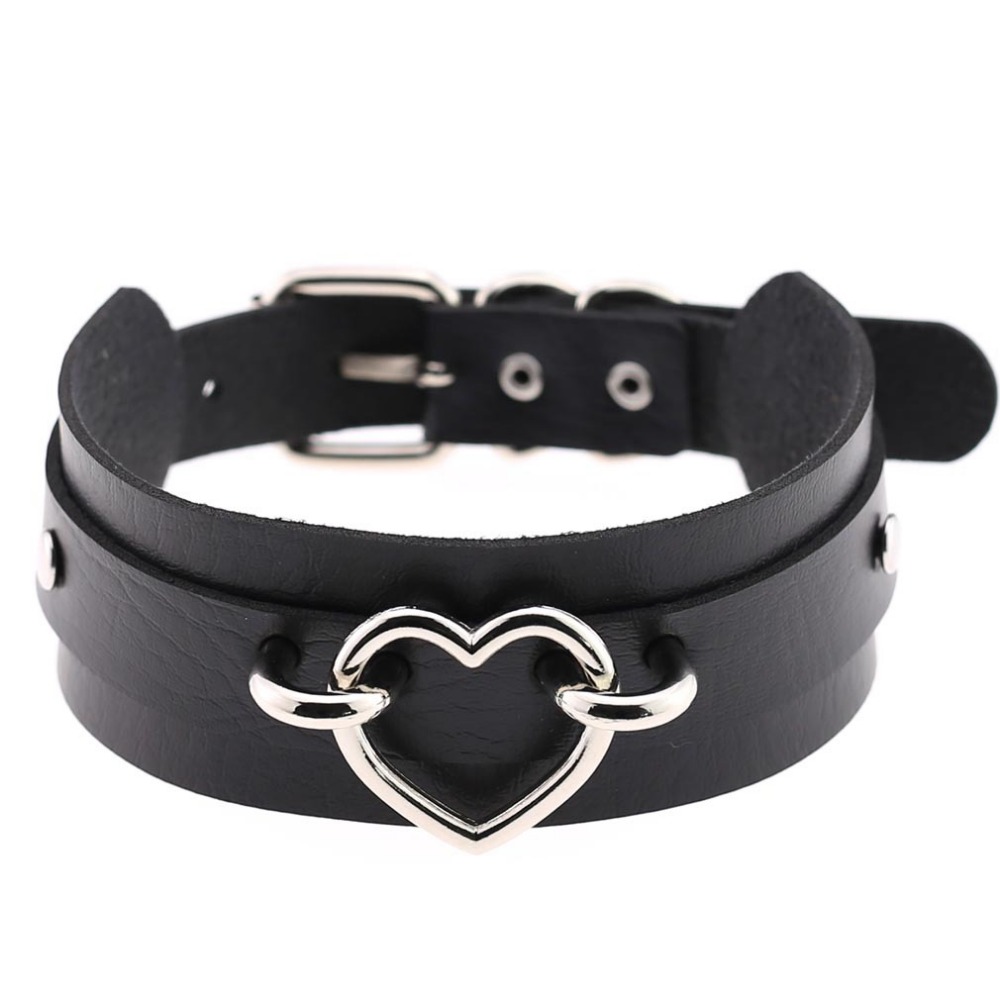 Gothic style heart choker cute collar goth jewelry harajuku accessories kawaii collar for women chocker halloween jewellery