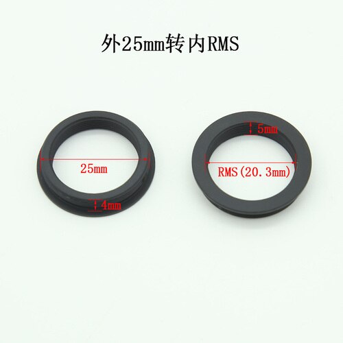 Microscope Objective Lens CS RMS Thread to M25 M26 M27 M32 Micro Photography Interface Adapter Ring: M