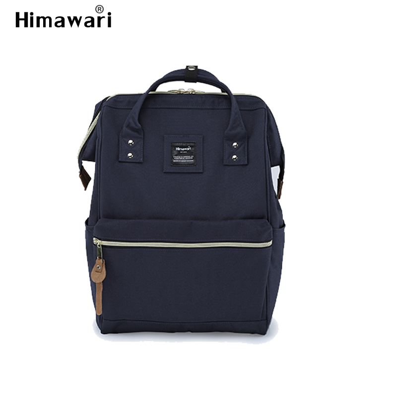 Himawari Laptop Rucksack Frauen Wasserdichte Reise Rucksäcke Schule Taschen Für Teenages Reise Mochila Rucksack Weiblichen: NavyBlue