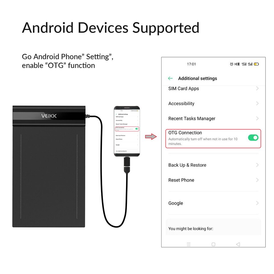 VEIKK – tablette graphique S640 pour dessin Digital, Ultra fine, 6x4 pouces, avec stylet sans batterie