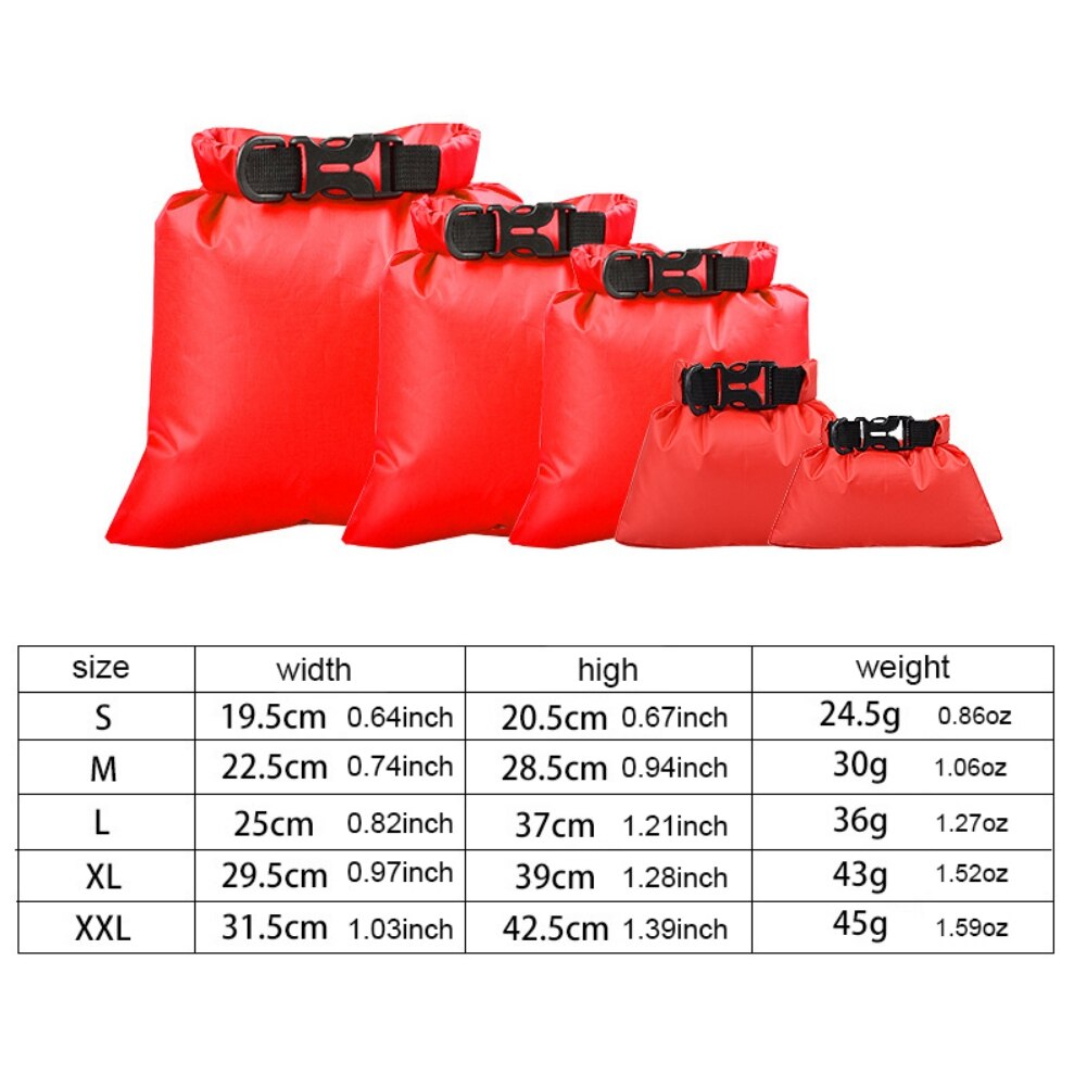 5Pcs Outdoor Dry Waterdichte Tas Dry Bag Sack Waterdichte Drijvende Droog Gear Bags Voor Varen Vissen Rafting Zwemmen Zak