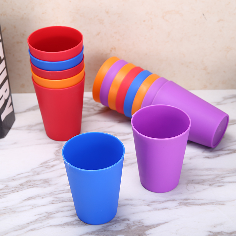 15pcs Plastic Cups Colorful Water Cup Party Supplies Drinking Cup Reusable Home Beverages Milk Tool Tableware Accessories