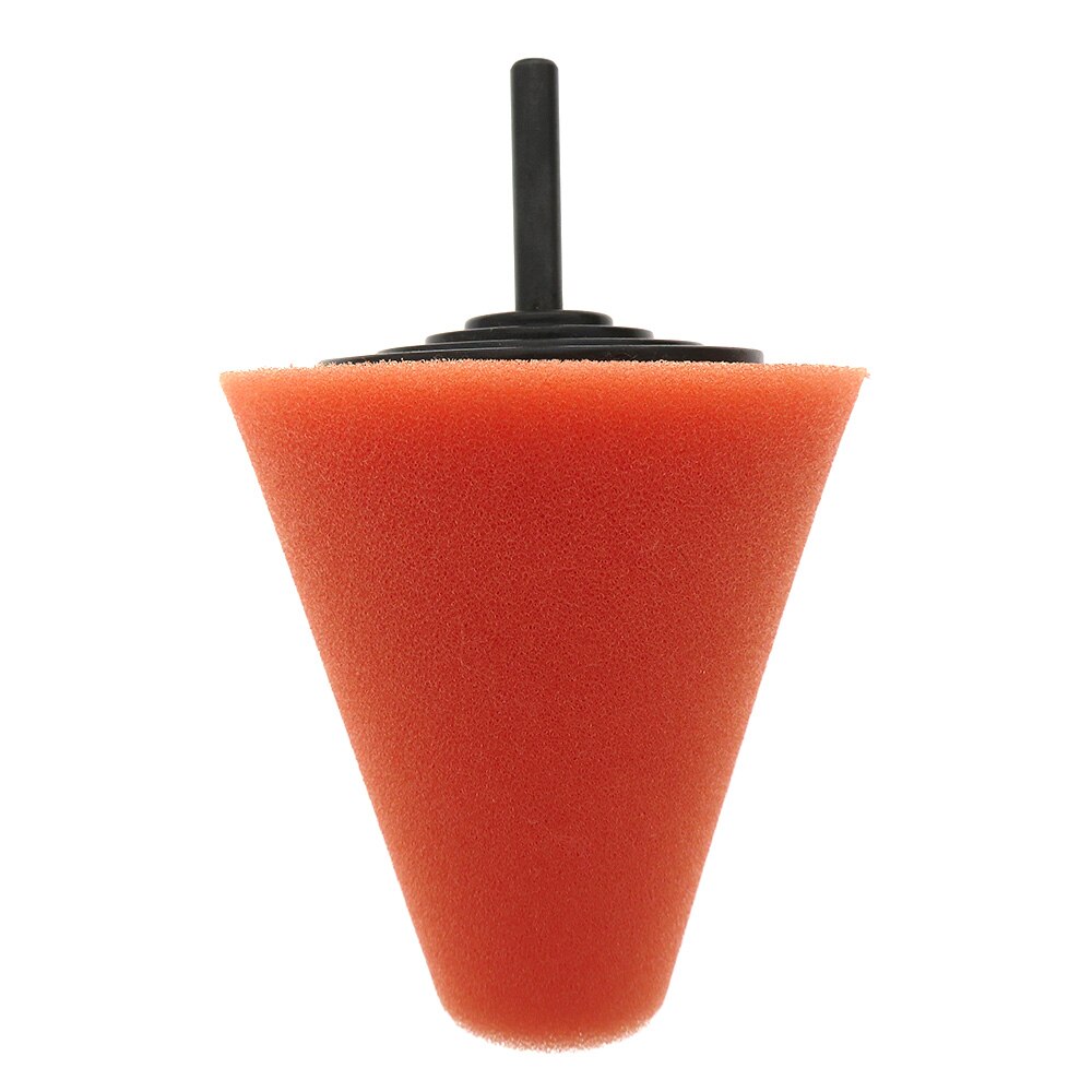Juego de Herramientas de taladro eléctrico, almohadilla de pulido de esponja, almohadillas de pulido de coche en forma de cono para limpieza de cubo de rueda de coche: 1 PCS Orange
