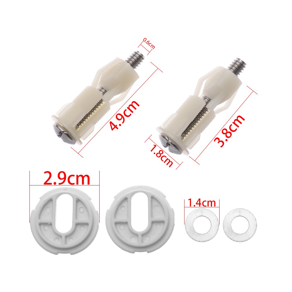 1 Paar Toiletbril Bouten Scharnieren Schroeven Wc Gat Vaststelling Kits Badkamer Moer Reparatie Tools Universal Huishoudelijke Vervanging