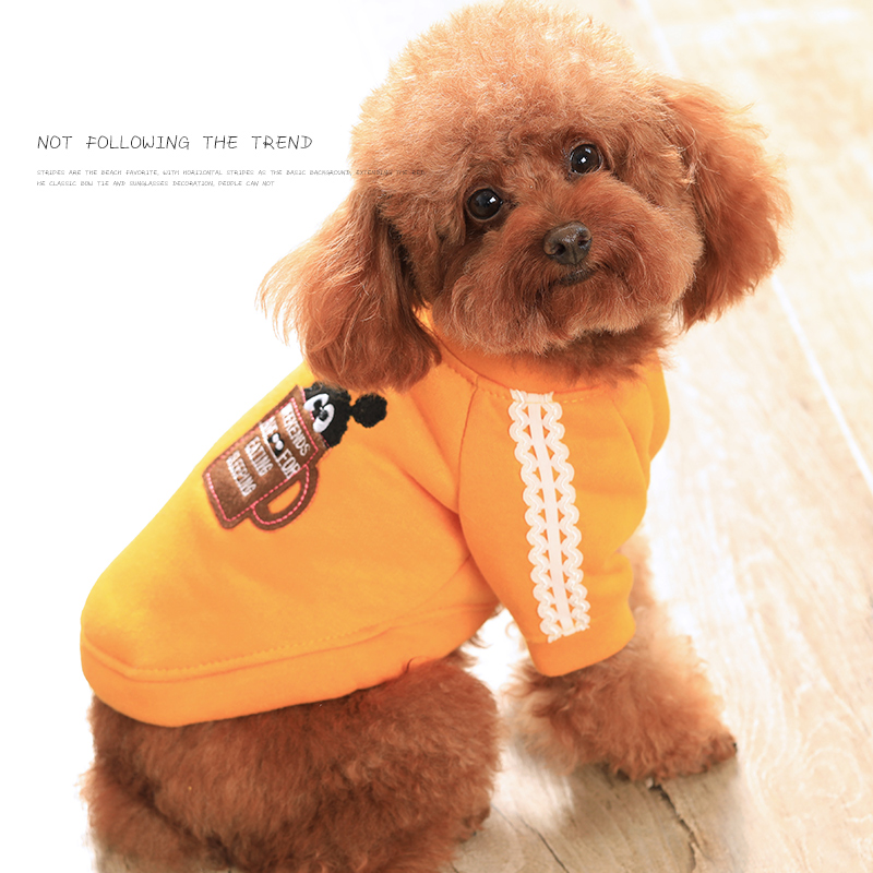 Höstens husdjurskjorta jacka höstvarma hundkläder för liten hund valp little xs xl gul svart kattkappa pitbull tillbehör