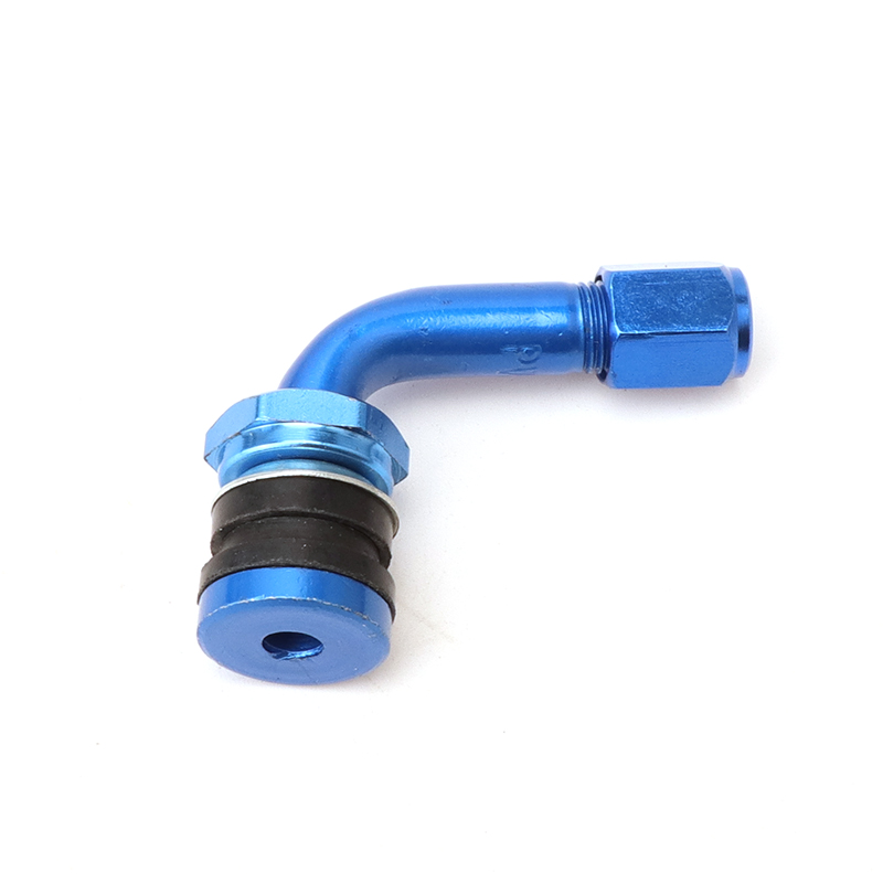 1 Pcs Alloy Rubber Straight valve/bend valve Tubeless Tyre Bicycle Auto Parts Tire Valve Accessories 5 colors: blue bend