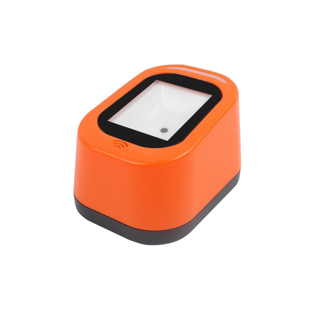 Wired Barcode Scanner Usb Veelzijdige Scannen Handsfree Scan Qr Code 1D &amp; 2D Code Reader Voor Supermarkten/winkels: Oranje