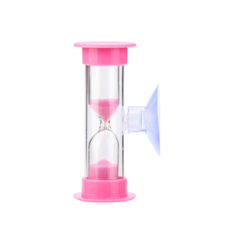 3Min Mini sablier pour minuterie de douche/minuterie de brossage des dents avec ventouse temps sans plomb sablier thermomètre horloge montres: Rose