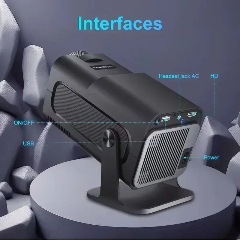 4K Android 11 Projector Native 1080P 390ANSI HY320 Dual Wifi6 BT5.0 1920*1080P Cinema portable Projetor upgrated
