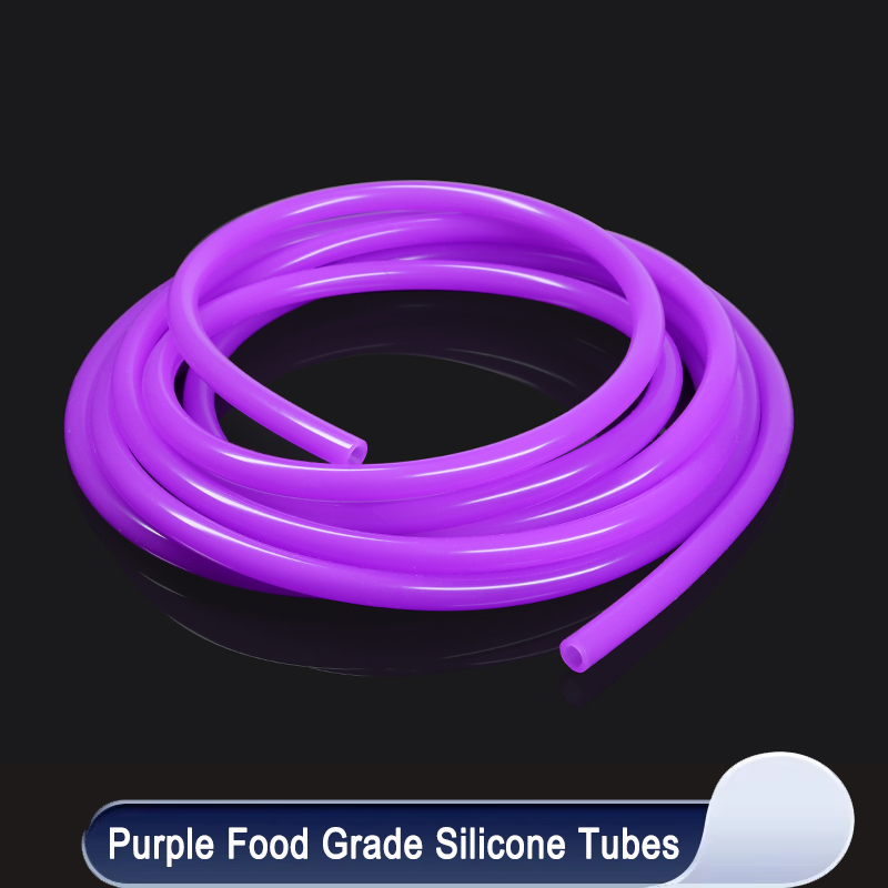Tubo de silicona púrpura de 1/3/5/10M, manguera de goma de alimentaria, tubos flexibles de riego de aire para acuario, conector de agua, mangueras de jardín