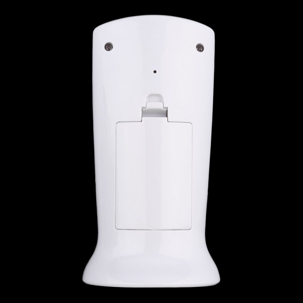 White Plastic Modern Square LCD Digital Alarm Clock Electronic Calender LED Display Battery Powered with Digital thermometer