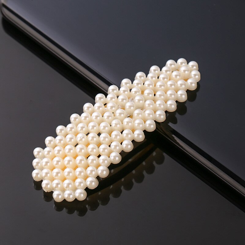 Neue Koreanische Simulierte Perle Barrettes Perlen Geometrische Frauen Haar Clip Griffe Mädchen Schmuck Haar Stifte Haar Zubehör: Lila