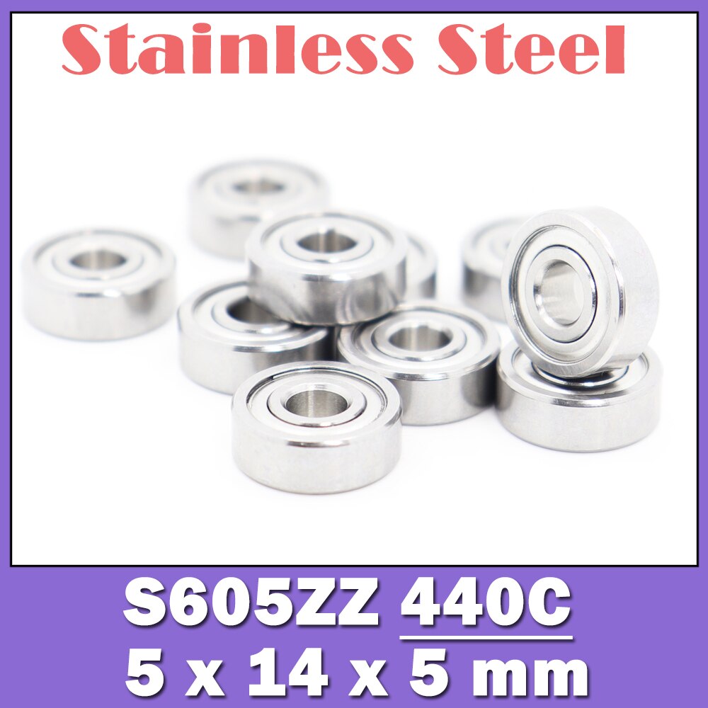 S605ZZ Lager 5*14*5 Mm (10 Stuks) 440C Roller Rvs S605Z S605 Z Zz Kogellagers