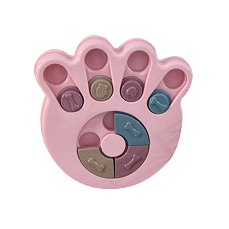 Chien Puzzle jouets augmenter IQ interactif chiot chien distributeur de nourriture pour animaux de compagnie chien jouets de formation fleur forme ronde Puzzle jouet