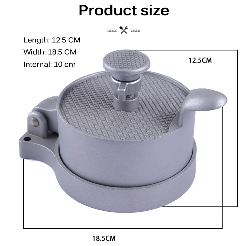 Kitchen Round Shape Hamburger Press Aluminum Alloy Hamburger Meat Beef Grill Burger Press Patty Maker Mold Kitchen Meat Tools