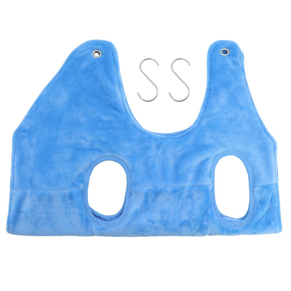 aseo para mascotas, perros y gatos hamacas Franela suave de aseo de mascotas hamaca bolsa de contención arnés de Clip de recorte de baño: Double cloth-Blue / L