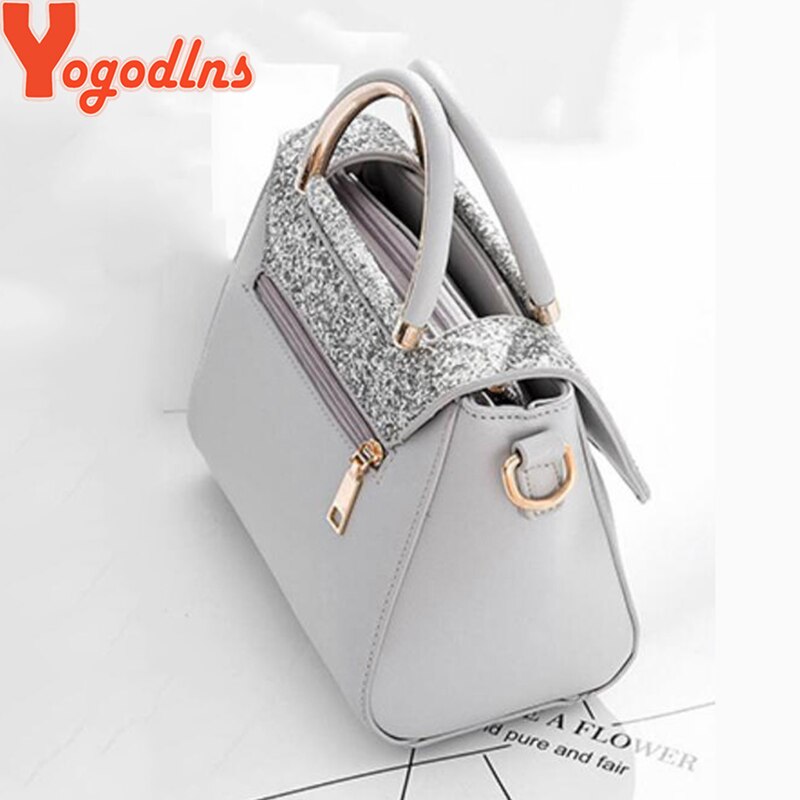 Yogodlns nouvelles dames Sequin sac carré de en cuir PU femmes concepteur de luxe sac à rabat Mini sac à bandoulière