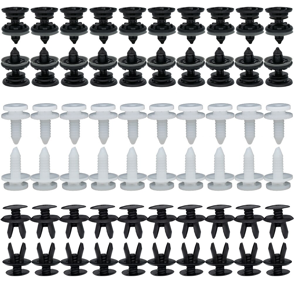 120 pièces 6 tailles voiture garniture de porte panneaux Clips Auto corps punaise Rivet intérieur toit tapis retenue pour VW Transporter T4 T5 T6