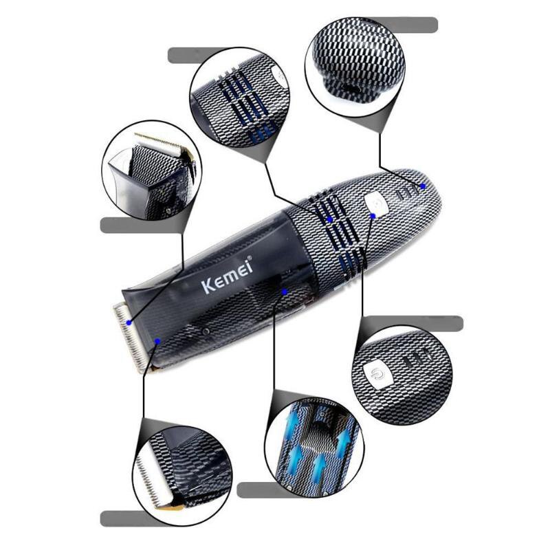 Kemei Km-77 Rechargeable Hair Clipper Men Vacuum Hair Clipper Cordless Baby Electric Trimmer Hair Cuttin