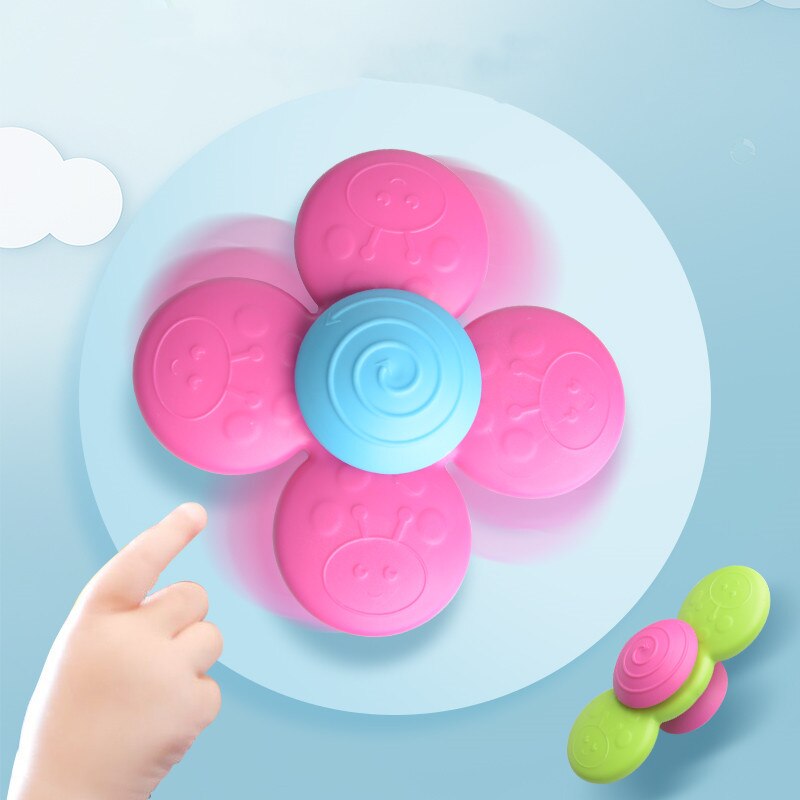 Baby Education Toy Stress Reliever Zhuan Zhuan Le Sucker Gyro Toy Sensory Train Soothes Emotion Balance Deepen Color Awareness