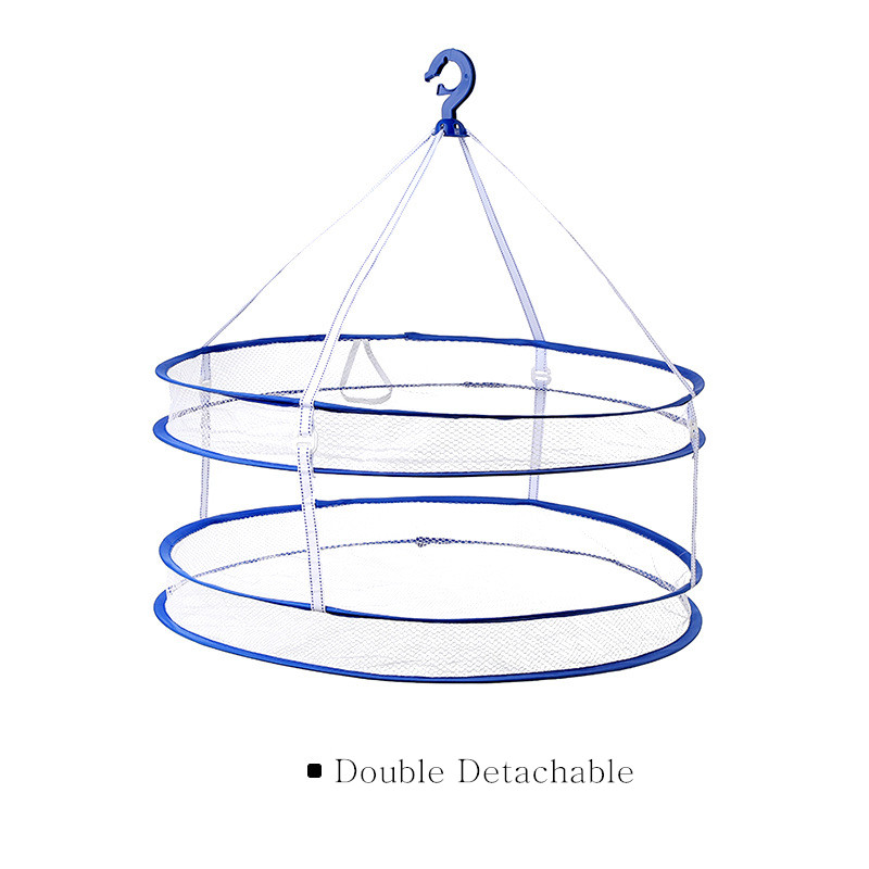 Detachable Double Layer Drying Nets Folding Hanging Clothes Laundry Basket Underwear Dryer Sweater Cloth Net Dry Rack Mesh: A3