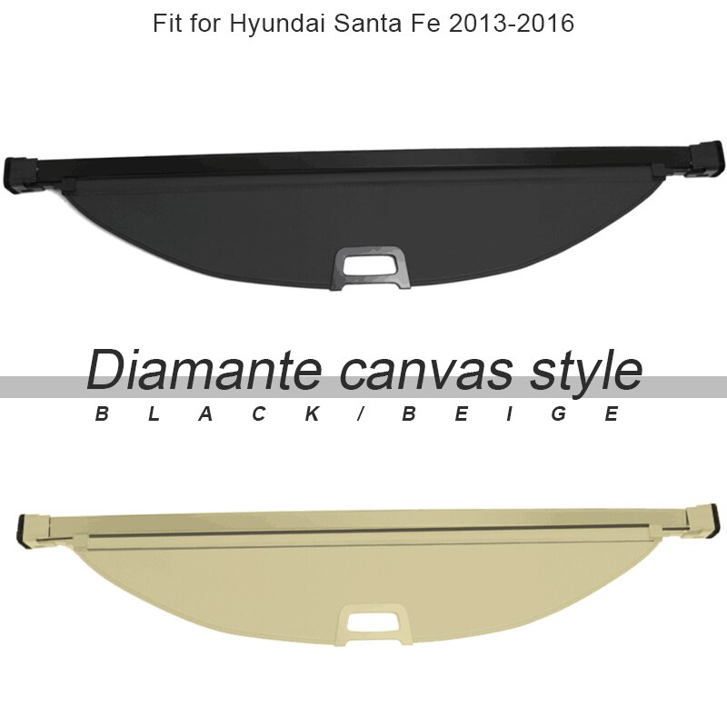 Cubierta de carga para maletero trasero de coche, protector de pantalla de seguridad, accesorios para Hyundai Santa Fe , , , , , , ,
