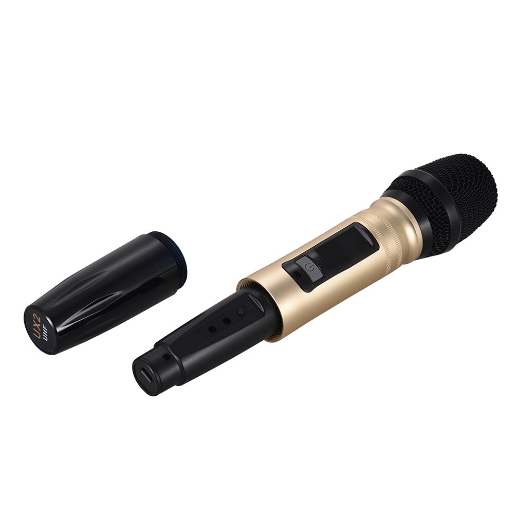 Wireless Handheld Microphone UHF Dual Frequency Mic System for Karaoke Meeting Speech Home Entertainment