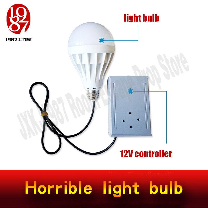 Takagism game prop horrible light bulb real life room escape props create horrible atmosphere for horrible theme from JXKJ1987