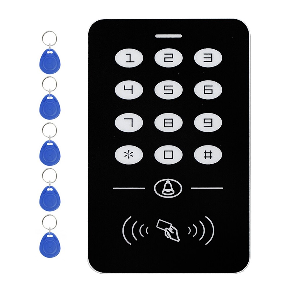 Smart Home Entry Security System 125Khz RFID Anti Theft Access Control Keypad Factory Hands Touch Office Door Opener Password: Multi