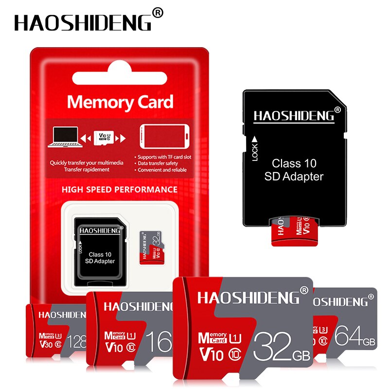 High speed Class10 Memory card 64GB 128GB cartao de memoria Mini TF SD card 16GB 32GB SDHC/SDXC free card reader