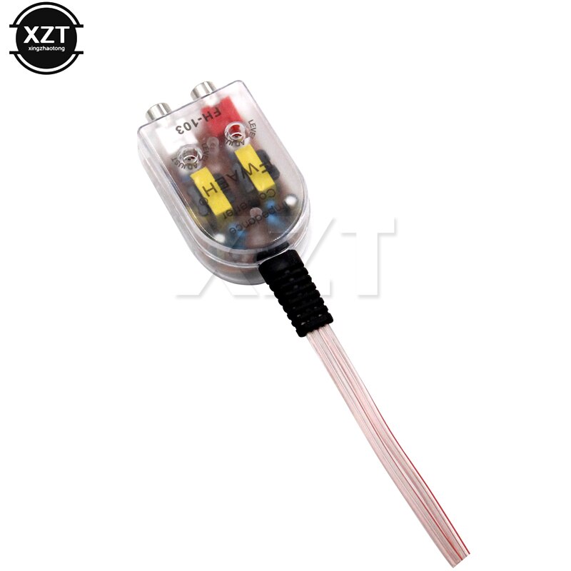 Lyd subwoofer forstærker rca line converter bil højttaler til rca niveau adapter høj til lav sockets auto line out audio converter