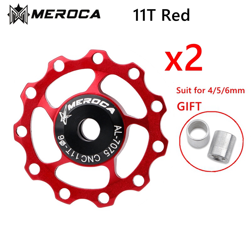 MEROCA 2 stücke MTB Rennrad Schaltwerk Rolle einstellen Fahrrad Jockey führen Rad Unterstützung 8-11 Geschwindigkeit 11T 13T für Shimano Sram: verrotten