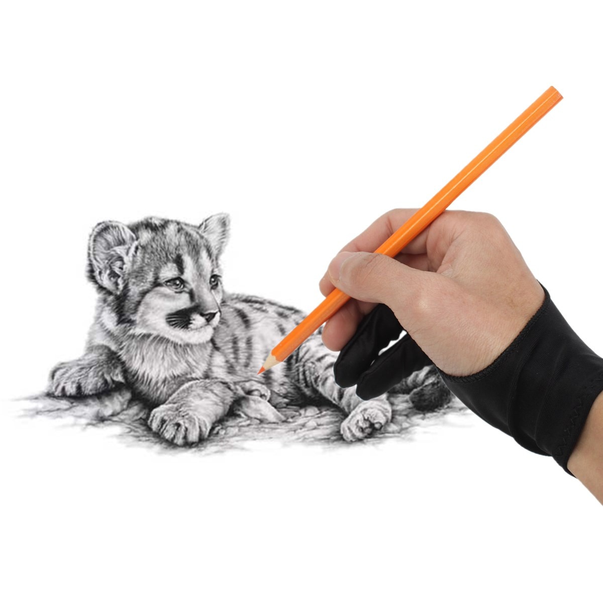 2 PCS Graphics Drawing Pen Tablet Tracing Pad Anti fouling Excellent Artist Drawing Two Finger Glove