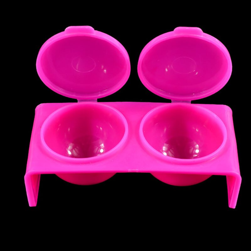 Praktische Zwilling Dappen Gericht Für Nagel Kunst Acryl Schüssel Tasse Kunststoff Manikübetreffend Monomer Werkzeug Pinsel Waschen Container Manikübetreffend Werkzeug: Rose rot